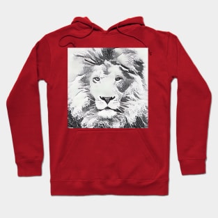 The Lion of the Waves (Black and White) Hoodie